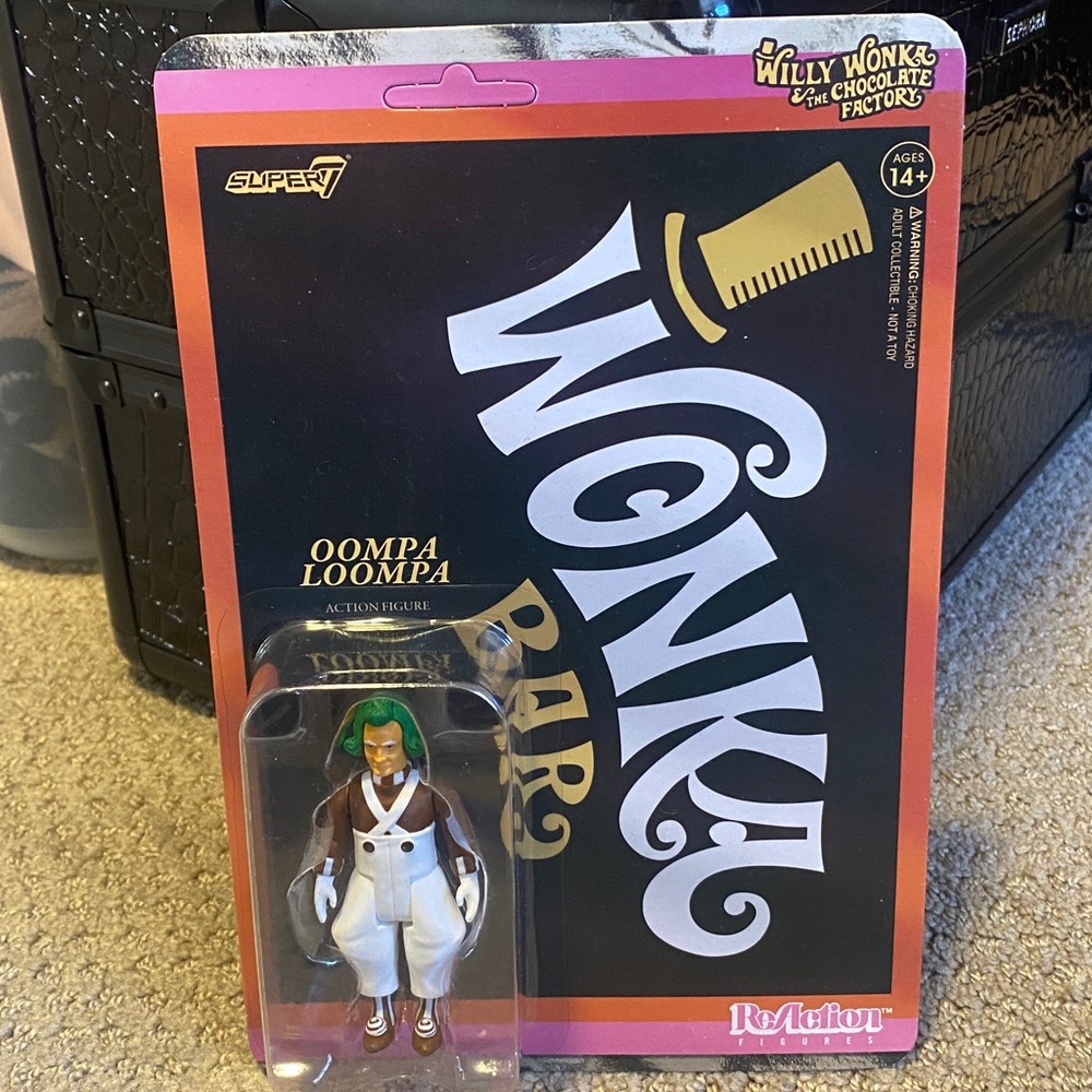 Willy Wonka Oompa Loompa Super7 ReAction Action Figure. Brand new.